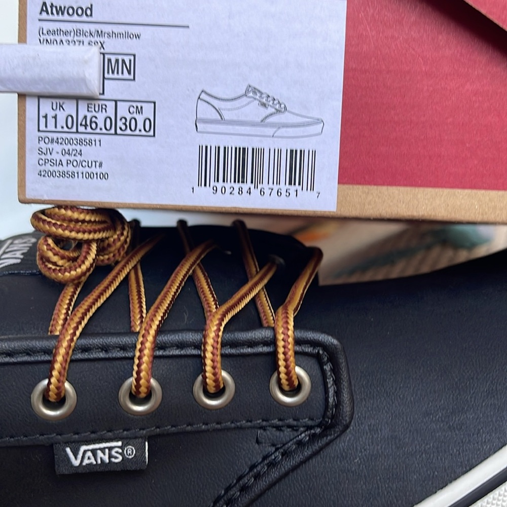 Vans Men’s Atwood (Leather)BIck/Mrshmllow
VN0A327L68X
Sneakers - Picture 16 of 16